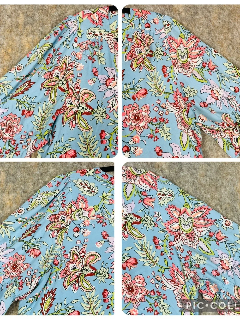Ann Taylor Loft Floral Garden Puff Sleeve Feminine Cottagecore Blouse Top - XL